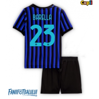 Inter Milan Nicolo Barella #23 Echipament de Fotbal Replică 2025-26 Copii Acasa (+ Șorturi)